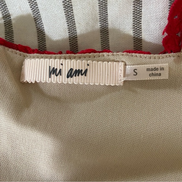 J’ai Ami Red Lace overlay sleeveless dress - Picture 7 of 9